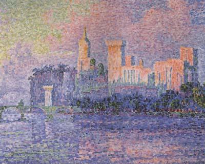 The Papal Palace,Avignon (mk06), Paul Signac